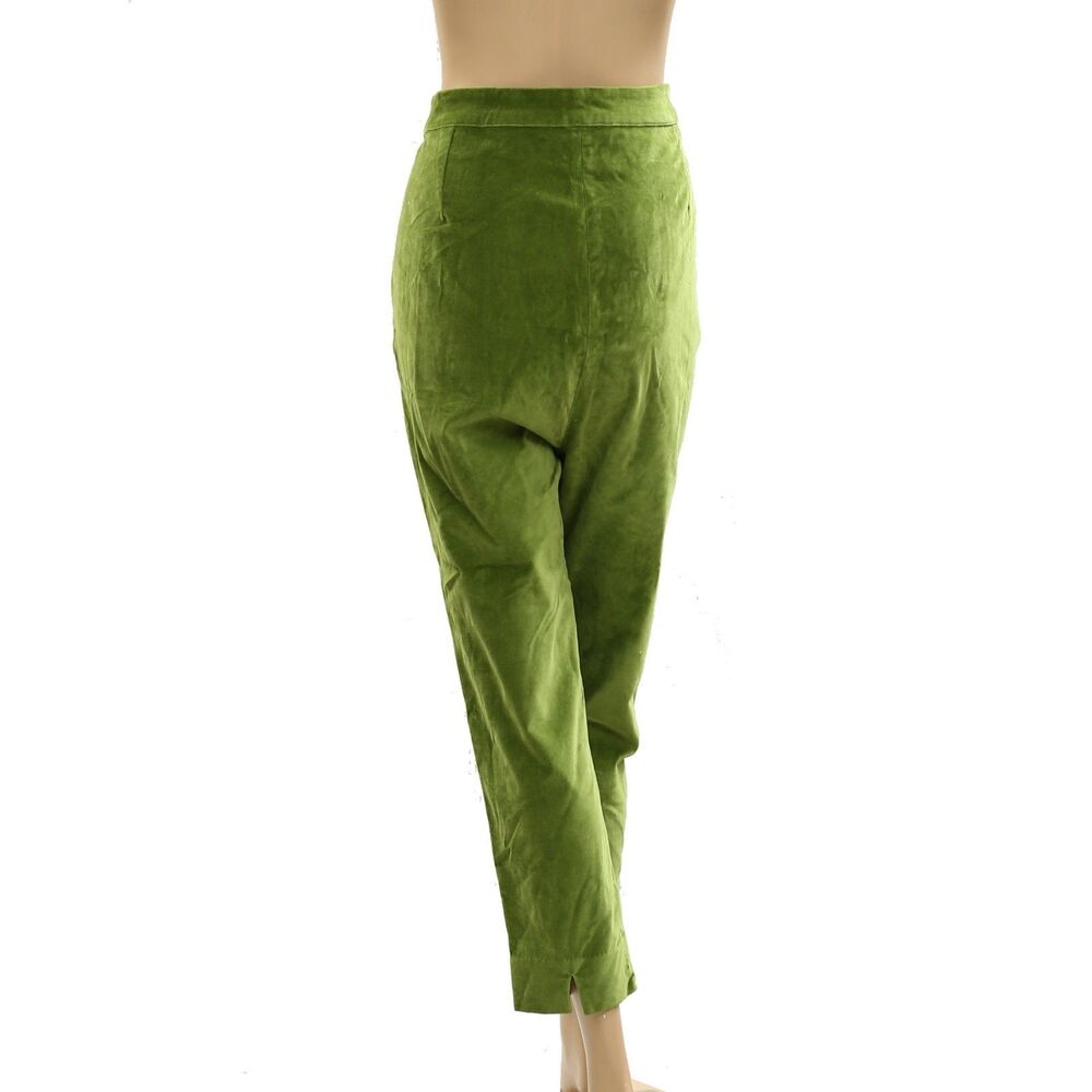 Frances Valentine Lucy Velvet Cigarette Pants High Rise Slim Leg XL-18 285086 - Picture 3 of 5